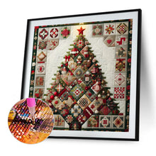 Load image into Gallery viewer, Red Star Fabric Christmas Tree 50*50CM(Canvas) Full Round Drill Diamond Painting