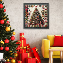 Load image into Gallery viewer, Abstract Fabric Christmas Tree 50*50CM(Canvas) Full Round Drill Diamond Painting