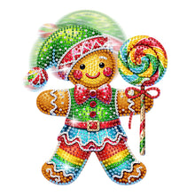 Load image into Gallery viewer, Acrylic Shaking Head Gingerbread Man Diamond Painting Desktop Ornaments for Home