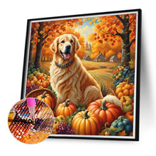 Load image into Gallery viewer, Autumn Dog 40*40CM(Canvas) Full Round Drill Diamond Painting
