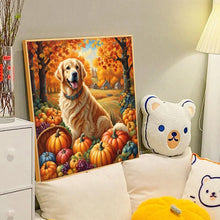 Load image into Gallery viewer, Autumn Dog 40*40CM(Canvas) Full Round Drill Diamond Painting