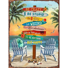 Load image into Gallery viewer, Beach Woodblock Print 30*40CM(Canvas) Full Round Drill Diamond Painting