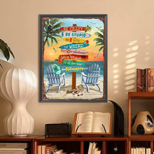 Load image into Gallery viewer, Beach Woodblock Print 30*40CM(Canvas) Full Round Drill Diamond Painting