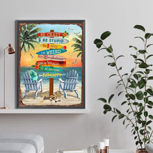 Load image into Gallery viewer, Beach Woodblock Print 30*40CM(Canvas) Full Round Drill Diamond Painting