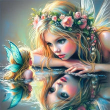 Load image into Gallery viewer, Butterfly Girl 50*50CM(Canvas) Full Round Drill Diamond Painting