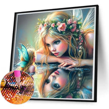 Load image into Gallery viewer, Butterfly Girl 50*50CM(Canvas) Full Round Drill Diamond Painting