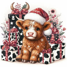 Load image into Gallery viewer, Christmas For A Calf 30*30CM(Canvas) Full Round Drill Diamond Painting