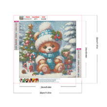 Load image into Gallery viewer, Christmas For A Bear In Winter Clothes 30*30CM(Canvas) Full Round Drill Diamond Painting