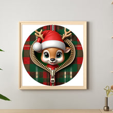 Load image into Gallery viewer, Christmas Elk 30*30CM(Canvas) Full Round Drill Diamond Painting