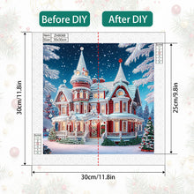 Load image into Gallery viewer, Christmas Atmosphere In A House 30*30CM(Canvas) Partial Special Shaped Drill Diamond Painting
