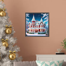 Load image into Gallery viewer, Christmas Atmosphere In A House 30*30CM(Canvas) Partial Special Shaped Drill Diamond Painting