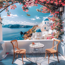 Load image into Gallery viewer, Beach Balcony With Flowers 40*40CM(Canvas) Full Round Drill Diamond Painting