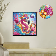 Load image into Gallery viewer, Funny Flamingo 30*30CM(Canvas) Partial Special Shaped Drill Diamond Painting