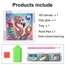 Load image into Gallery viewer, Funny Flamingo 30*30CM(Canvas) Partial Special Shaped Drill Diamond Painting