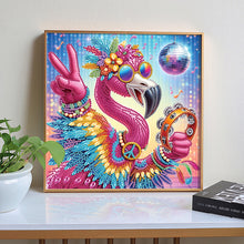 Load image into Gallery viewer, Funny Flamingo 30*30CM(Canvas) Partial Special Shaped Drill Diamond Painting