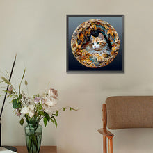 Load image into Gallery viewer, Paper-Cut Cat 30*30CM(Canvas) Full Round Drill Diamond Painting