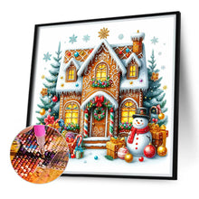 Load image into Gallery viewer, Christmas Snowman Cookie House 40*40CM(Canvas) Full Round Drill Diamond Painting