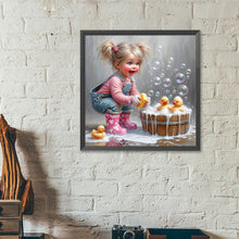 Load image into Gallery viewer, Cute Little Girl 40*40CM(Canvas) Full Round Drill Diamond Painting