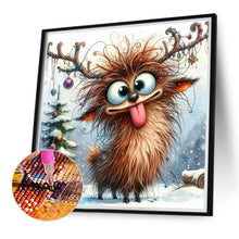 Load image into Gallery viewer, Christmas Funny Deer 30*30CM(Canvas) Full Round Drill Diamond Painting