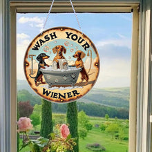 Load image into Gallery viewer, Hot Dog Dachshund 2D Flat DIY Diamond Art Pendant Window Hanging Art Home Decor