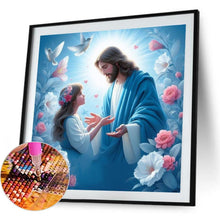 Load image into Gallery viewer, Jesus And Girl 40*40CM(Canvas) Full Round Drill Diamond Painting