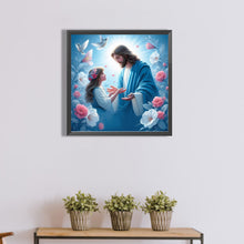 Load image into Gallery viewer, Jesus And Girl 40*40CM(Canvas) Full Round Drill Diamond Painting