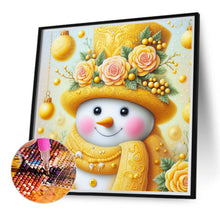 Load image into Gallery viewer, Yellow Snowman 30*30CM(Canvas) Full Round Drill Diamond Painting