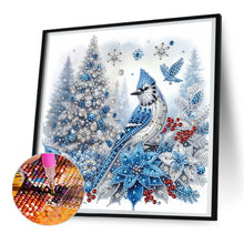 Load image into Gallery viewer, Christmas Tree Bluebird 30*30CM(Canvas) Partial Special Shaped Drill Diamond Painting