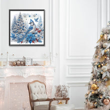 Load image into Gallery viewer, Christmas Tree Bluebird 30*30CM(Canvas) Partial Special Shaped Drill Diamond Painting