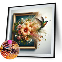 Load image into Gallery viewer, 3D Picture Frame Hummingbird 40*40CM(Canvas) Full Round Drill Diamond Painting