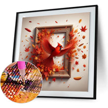 Load image into Gallery viewer, 3D Picture Frame Cardinal-Bird 40*40CM(Canvas) Full Round Drill Diamond Painting