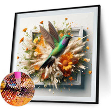 Load image into Gallery viewer, 3D Picture Frame Hummingbird 40*40CM(Canvas) Full Round Drill Diamond Painting