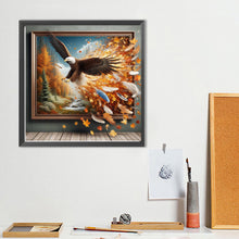 Load image into Gallery viewer, 3D Picture Frame Eagle 40*40CM(Canvas) Full Round Drill Diamond Painting