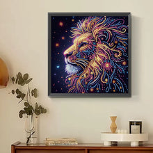 Load image into Gallery viewer, Starry Animals Lion 30*30CM(Canvas) Partial Special Shaped Drill Diamond Painting