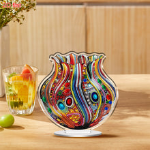 Load image into Gallery viewer, Acrylic 2D Flat Print Art Vase DIY Table Top Diamond Painting Ornament Kits