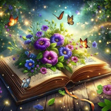 Load image into Gallery viewer, Flowers On A Book 40*40CM(Canvas) Full Round Drill Diamond Painting