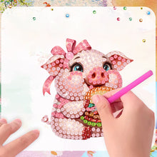 Load image into Gallery viewer, 6Pcs Acrylic Hamburger Pig Diamond Painting Art Fridge Magnet for Adults