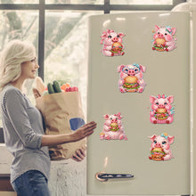 Load image into Gallery viewer, 6Pcs Acrylic Hamburger Pig Diamond Painting Art Fridge Magnet for Adults