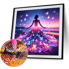 Load image into Gallery viewer, Butterfly Girl 30*30CM(Picture) Full Square Drill Diamond Painting