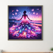 Load image into Gallery viewer, Butterfly Girl 30*30CM(Picture) Full Square Drill Diamond Painting