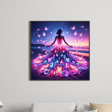 Load image into Gallery viewer, Butterfly Girl 30*30CM(Picture) Full Square Drill Diamond Painting
