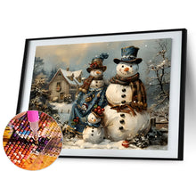 Load image into Gallery viewer, Winter Snowman 40*30CM(Canvas) Full Round Drill Diamond Painting