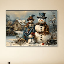 Load image into Gallery viewer, Winter Snowman 40*30CM(Canvas) Full Round Drill Diamond Painting