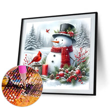 Load image into Gallery viewer, Winter Snowman 30*30CM(Canvas) Full Round Drill Diamond Painting