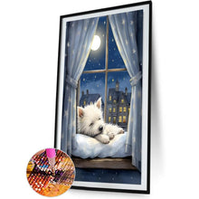 Load image into Gallery viewer, Dog On The Windowsill 40*60CM(Canvas) Full Round Drill Diamond Painting
