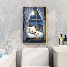 Load image into Gallery viewer, Dog On The Windowsill 40*60CM(Canvas) Full Round Drill Diamond Painting