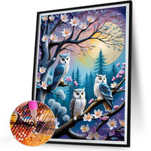 Load image into Gallery viewer, Owl On A Branch 30*40CM(Canvas) Full Round Drill Diamond Painting