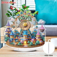 Load image into Gallery viewer, Acrylic 2D Flat Castle Ferris Wheel DIY Table Top Diamond Painting Ornament Kits