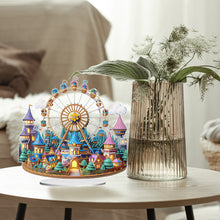 Load image into Gallery viewer, Acrylic 2D Flat Castle Ferris Wheel DIY Table Top Diamond Painting Ornament Kits