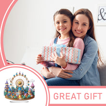 Load image into Gallery viewer, Acrylic 2D Flat Castle Ferris Wheel DIY Table Top Diamond Painting Ornament Kits